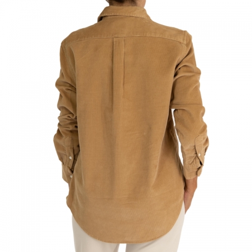 BUTTON FRONT SHIRT - CLASSIC CAMEL