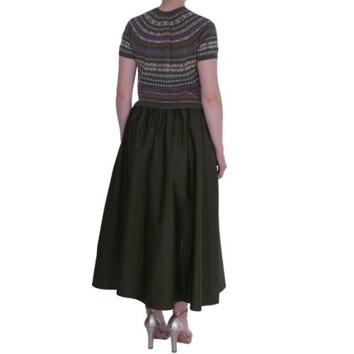 WOVEN-A LINE-DRESSES OLIVE MULTI OLI